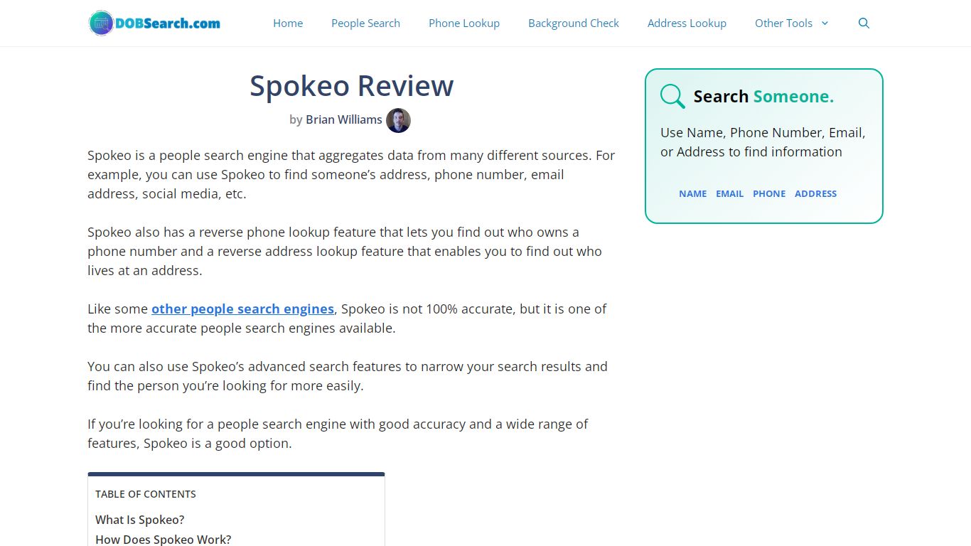 Spokeo Review: Accuracy, Reliability, Pros & Cons in 2022 - DOBSearch.com